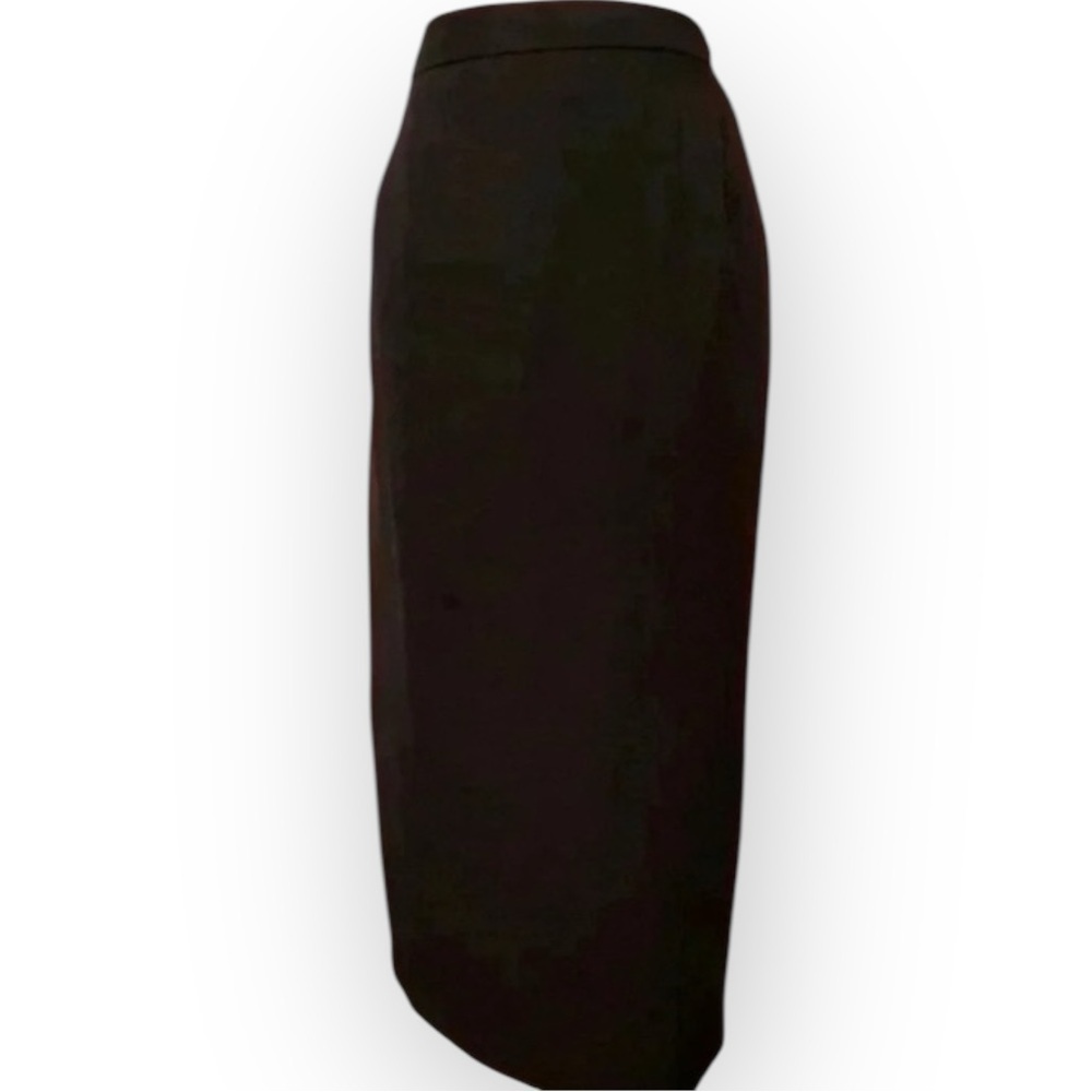PENCIL SKIRT Vintage Classic Pleated Wasitline in BLACK Size 12P
